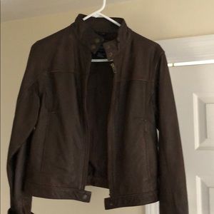 Brown leather